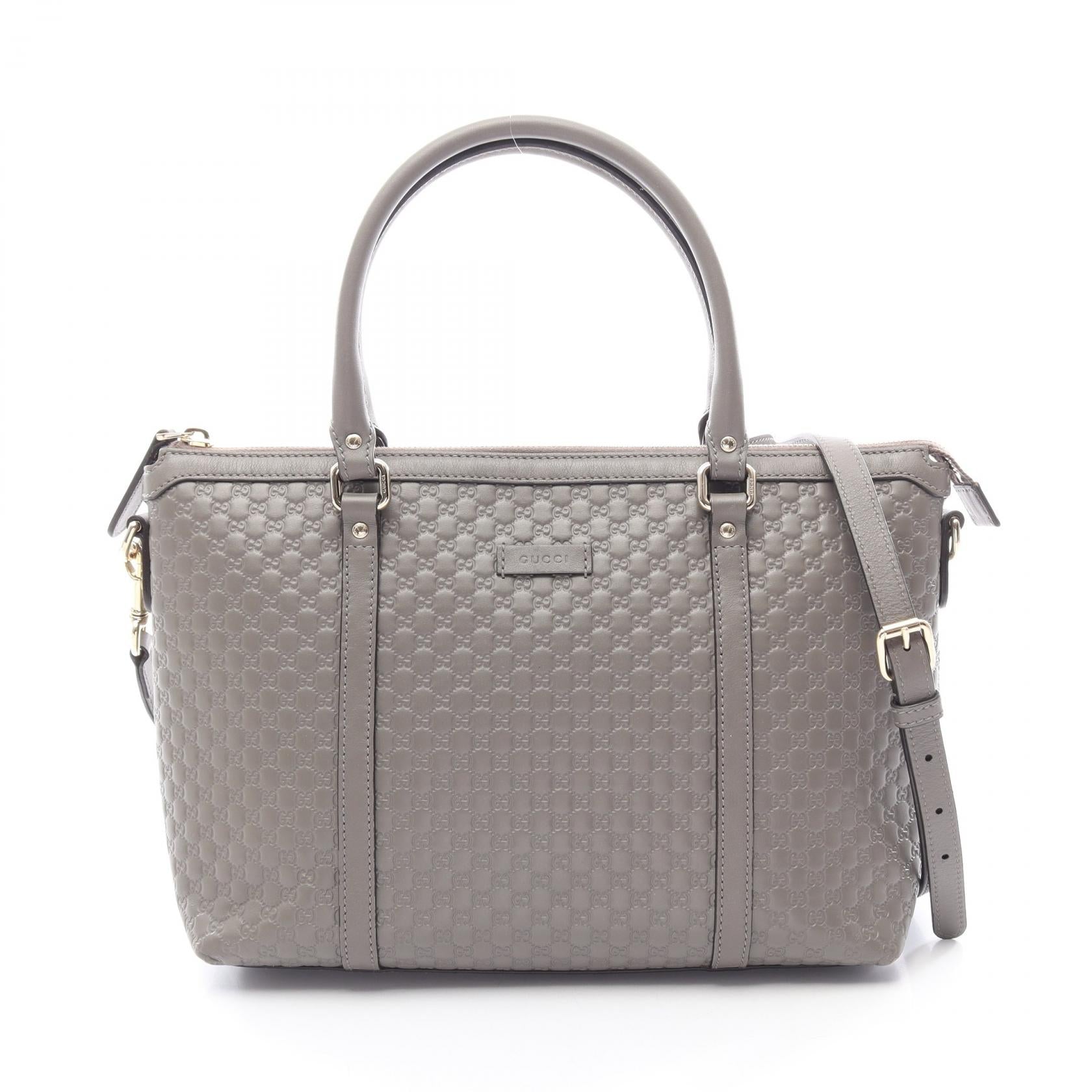 GUCCI マイクログッチシマ 2WAY ハンドバッグ グッチ マイクログッチシマ 2WAY ハンドバッグ グレー系 – RECLO