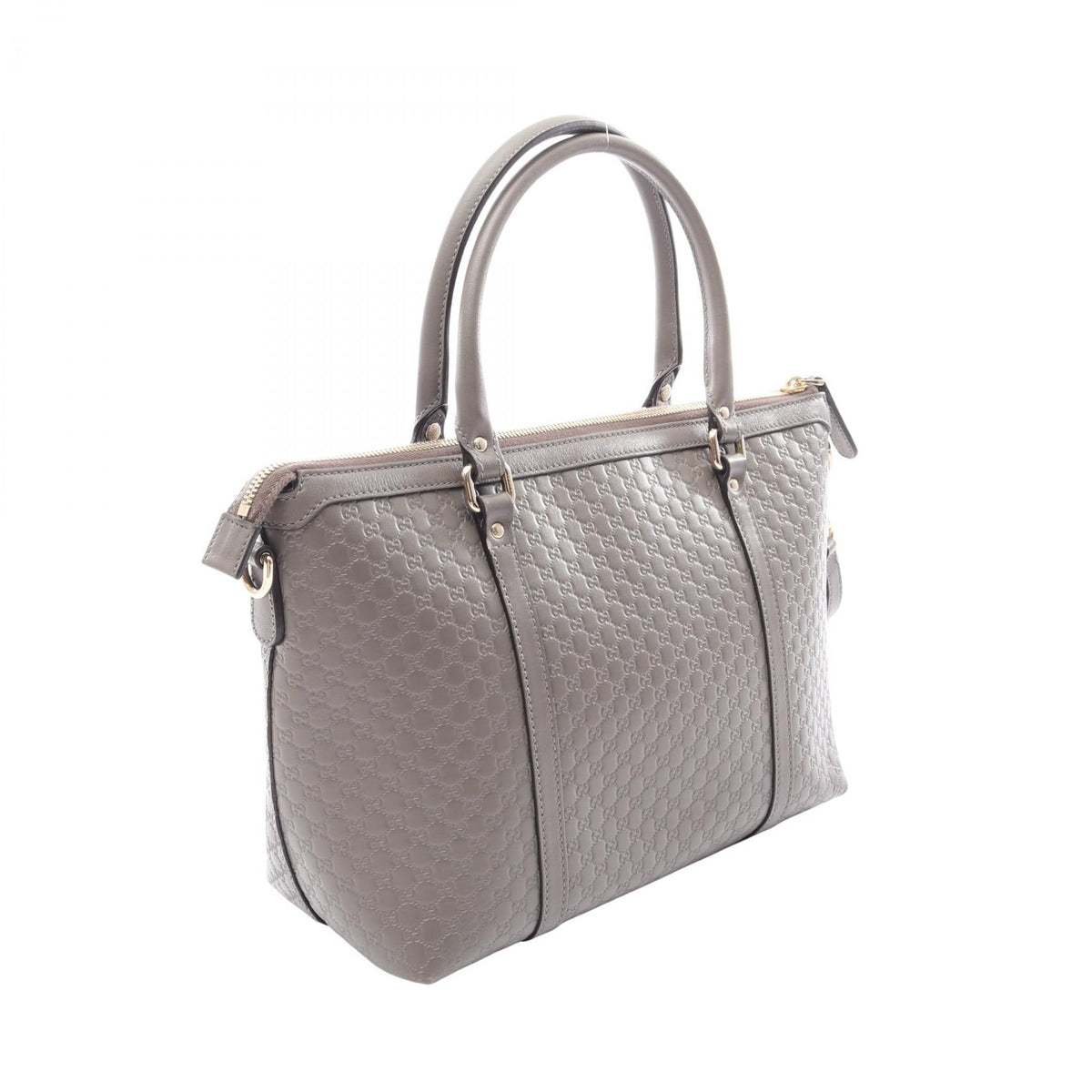 グッチ マイクログッチシマ 2WAY ハンドバッグ グレー系 バッグ GUCCI