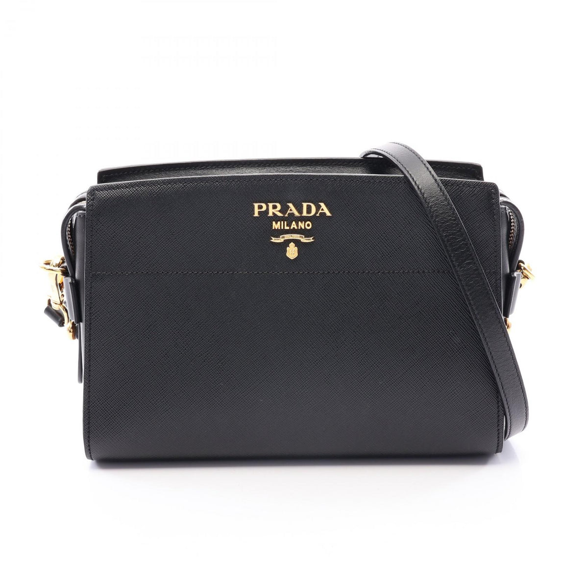 プラダ SAFFIANO SOFT CALF ショルダーバッグ ブラック系 バッグ PRADA
