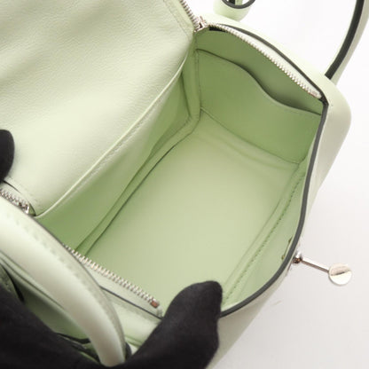 エルメス リンディ ミニ ヴェールフィズ ショルダーバッグ グリーン系 ヴォースイフト バッグ HERMES