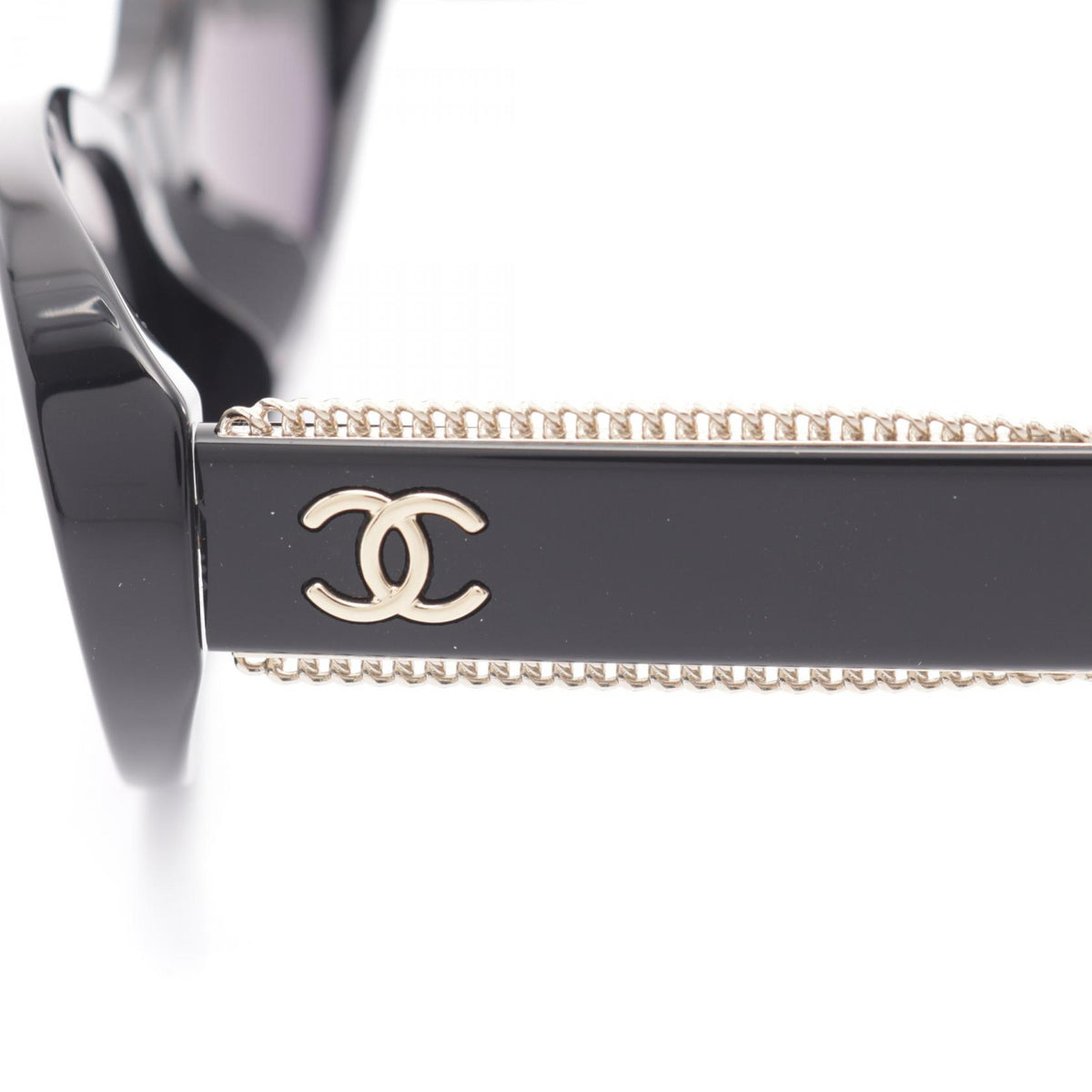 シャネル ココマーク オーバル サングラス ブラック系 ゴールド系 財布・小物 CHANEL