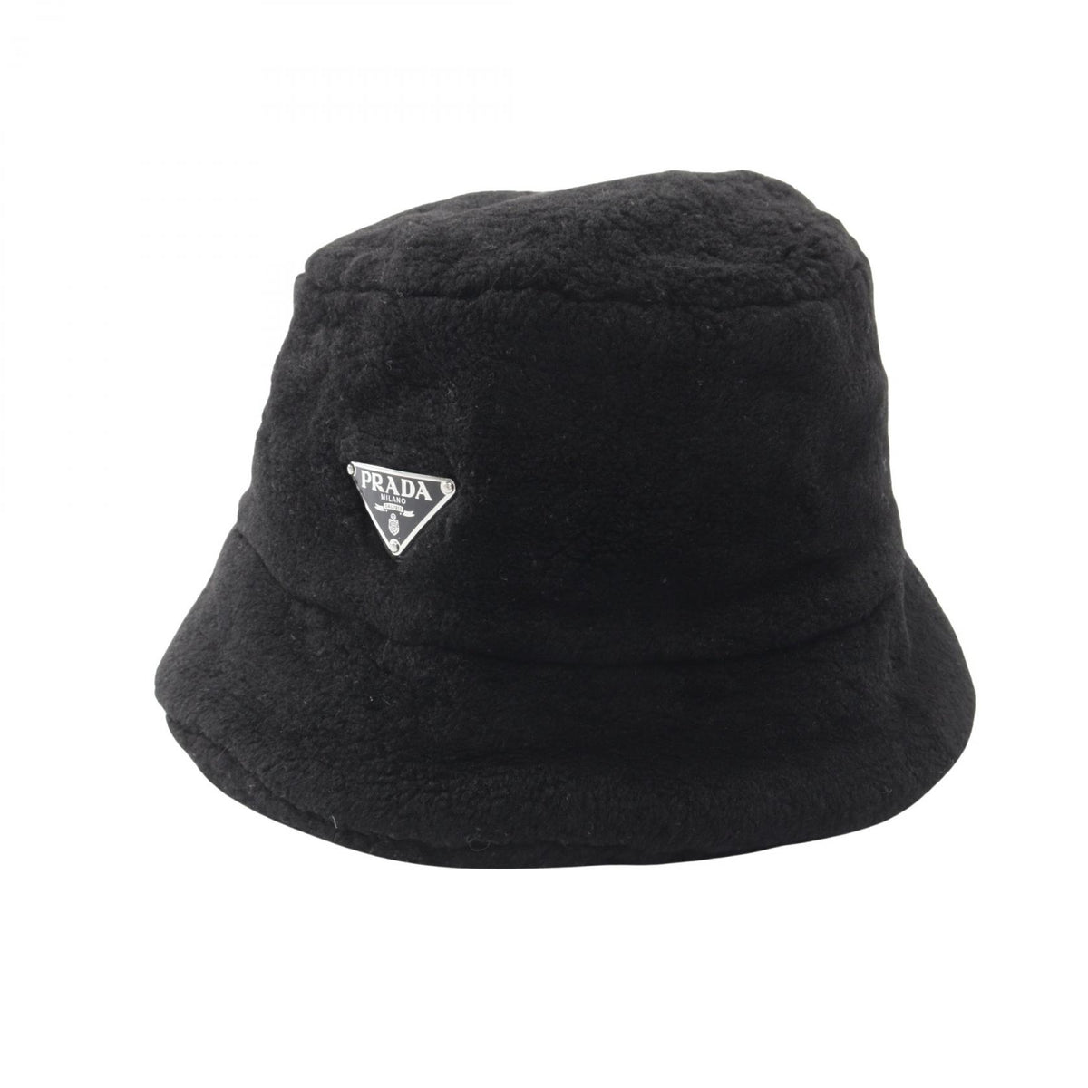 プラダ 三角プレート バケット ハット ブラック系 財布・小物 PRADA