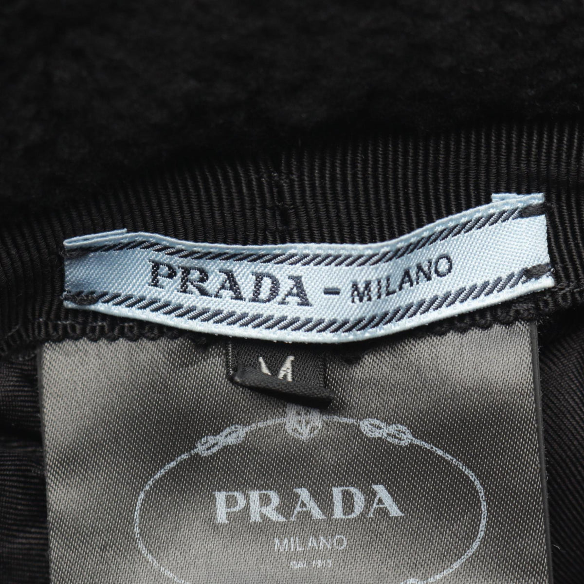 プラダ 三角プレート バケット ハット ブラック系 財布・小物 PRADA