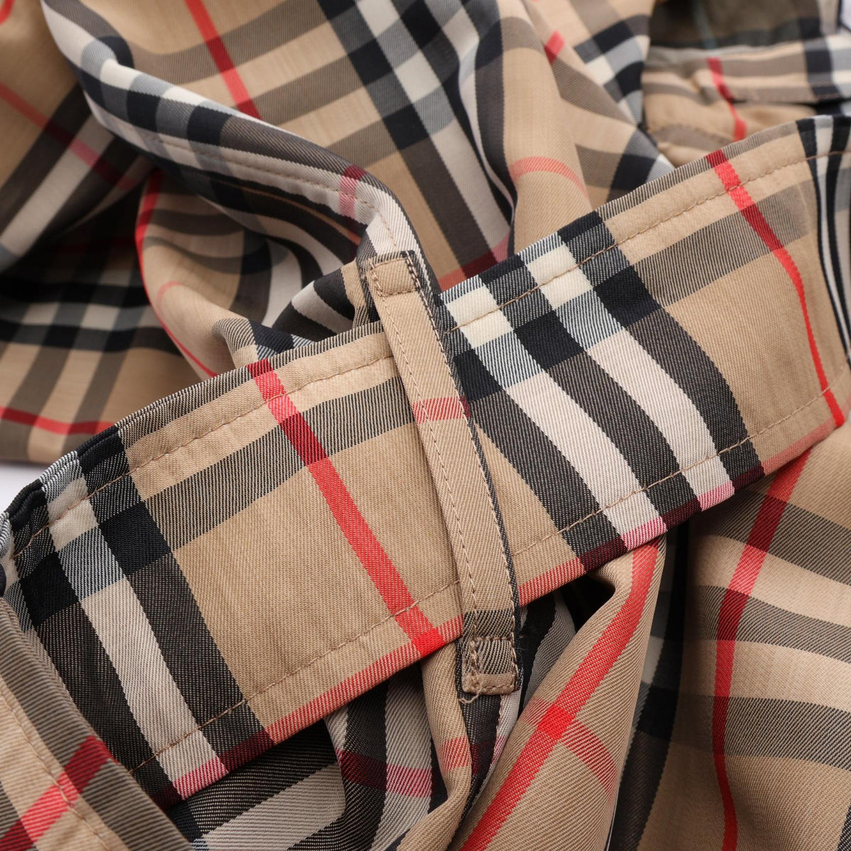 バーバリー KEMPTON SHORT ノバチェック トレンチコート ベージュ系 ブラック系 マルチカラー アウター BURBERRY
