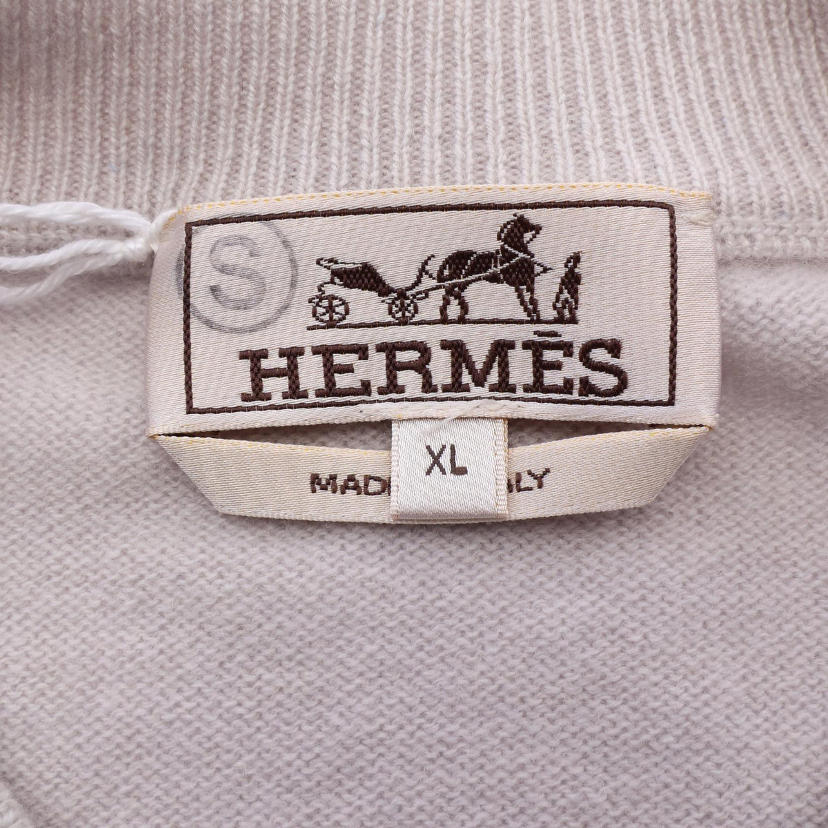 エルメス マイヨン シェーヌ ダンクル ニット グレー系 トップス HERMES