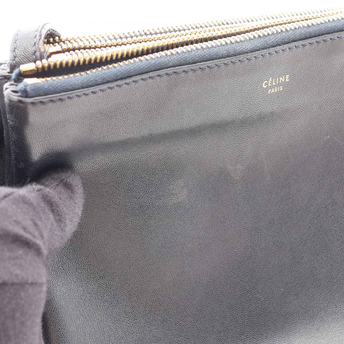 セリーヌ TRIO SMALL トリオ スモール ショルダーバッグ ブラック系 バッグ CELINE