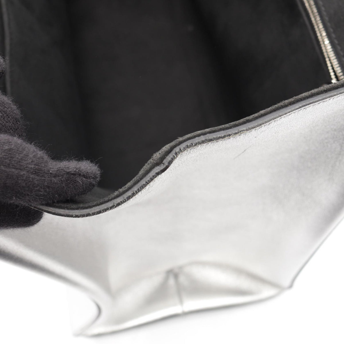 フェンディ トロワジュール トートバッグ ブラック系 シルバー系 バッグ FENDI
