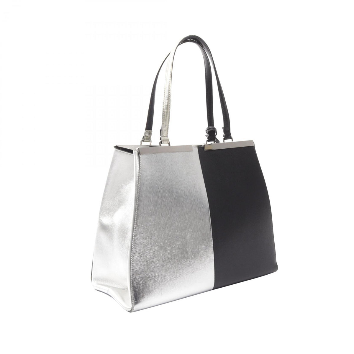 フェンディ トロワジュール トートバッグ ブラック系 シルバー系 バッグ FENDI