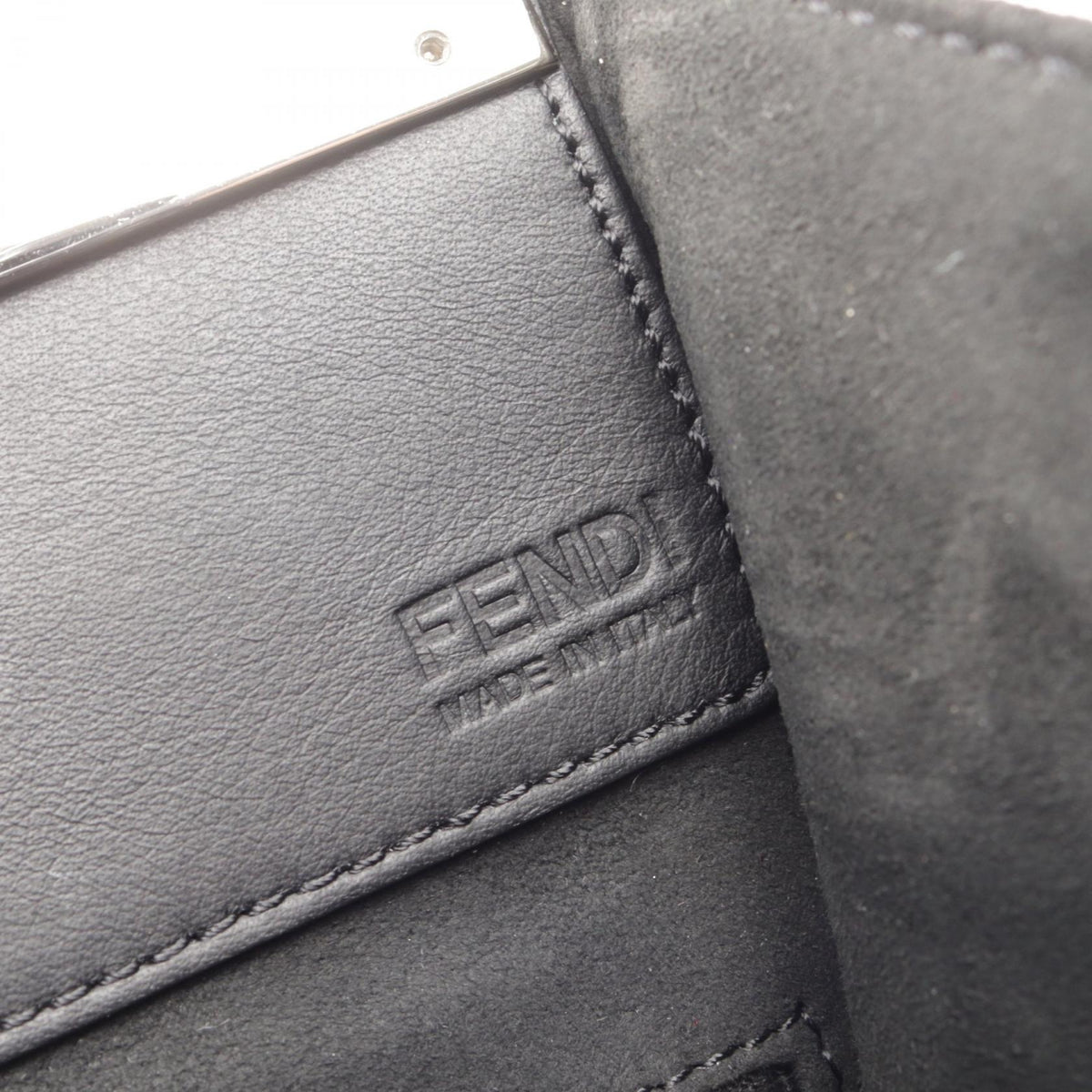 フェンディ トロワジュール トートバッグ ブラック系 シルバー系 バッグ FENDI