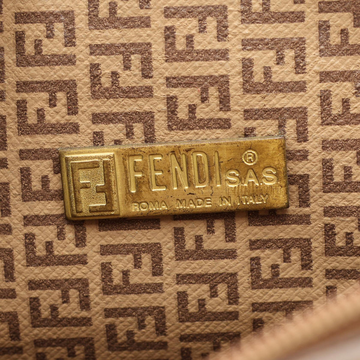 フェンディ ズッキーノ ショルダーバッグ ベージュ系 グレー系 バッグ FENDI