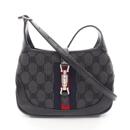 バレンシアガ GUCCI ザ ハッカープロジェクト ジャッキー 2WAY ショルダーバッグ ブラック系 バッグ BALENCIAGA