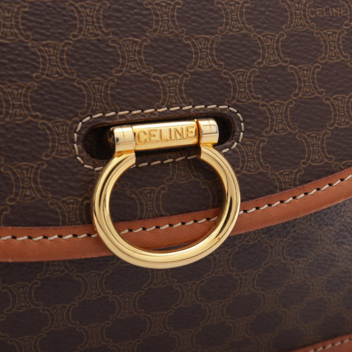 セリーヌ マカダム ショルダーバッグ ブラウン系 バッグ CELINE