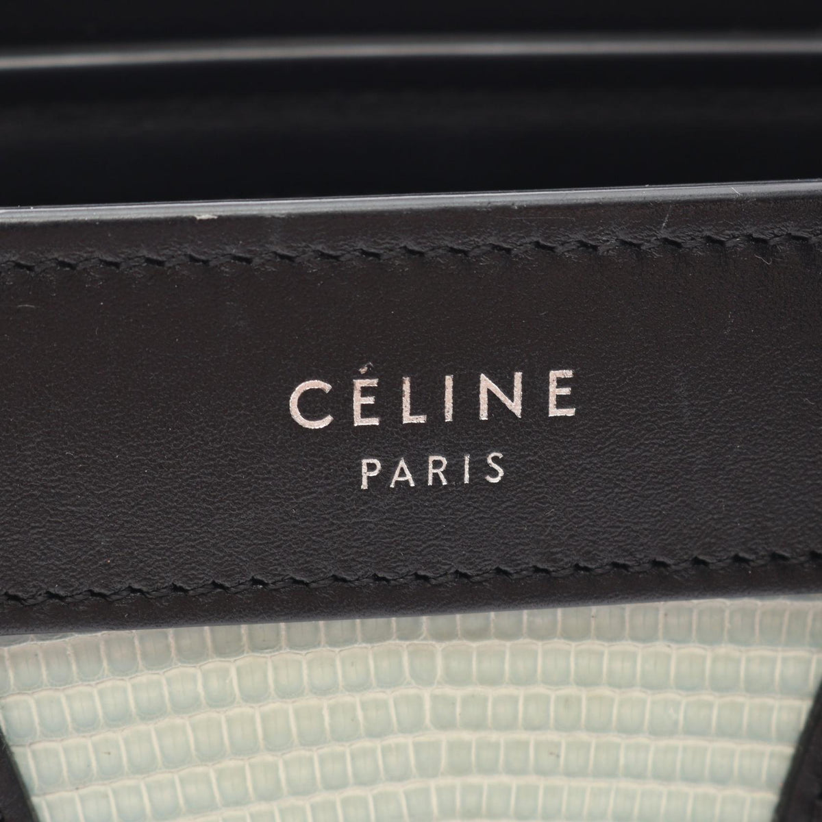 セリーヌ ラゲージ ナノショッパー 2WAY ハンドバッグ ブルー系 ブラック系 バッグ CELINE