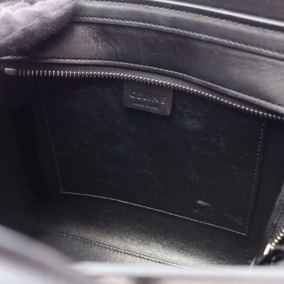 セリーヌ ラゲージ ナノショッパー 2WAY ハンドバッグ ブルー系 ブラック系 バッグ CELINE