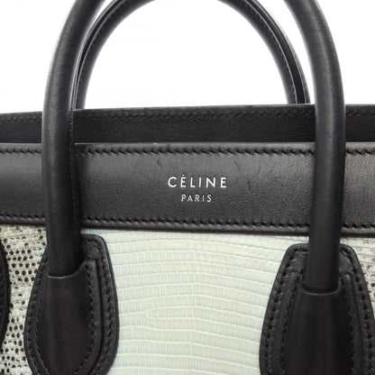 セリーヌ ラゲージ ナノショッパー 2WAY ハンドバッグ ブルー系 ブラック系 バッグ CELINE