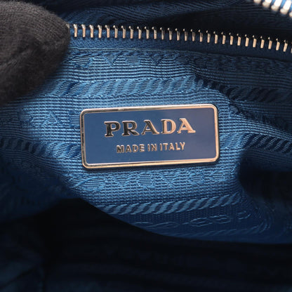 プラダ 三角プレート 2WAY トートバッグ ブルー系 アイボリー系 バッグ PRADA