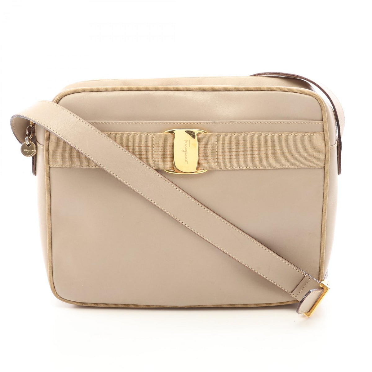 サルヴァトーレフェラガモ ヴァラ ショルダーバッグ ベージュ系 バッグ SALVATORE FERRAGAMO