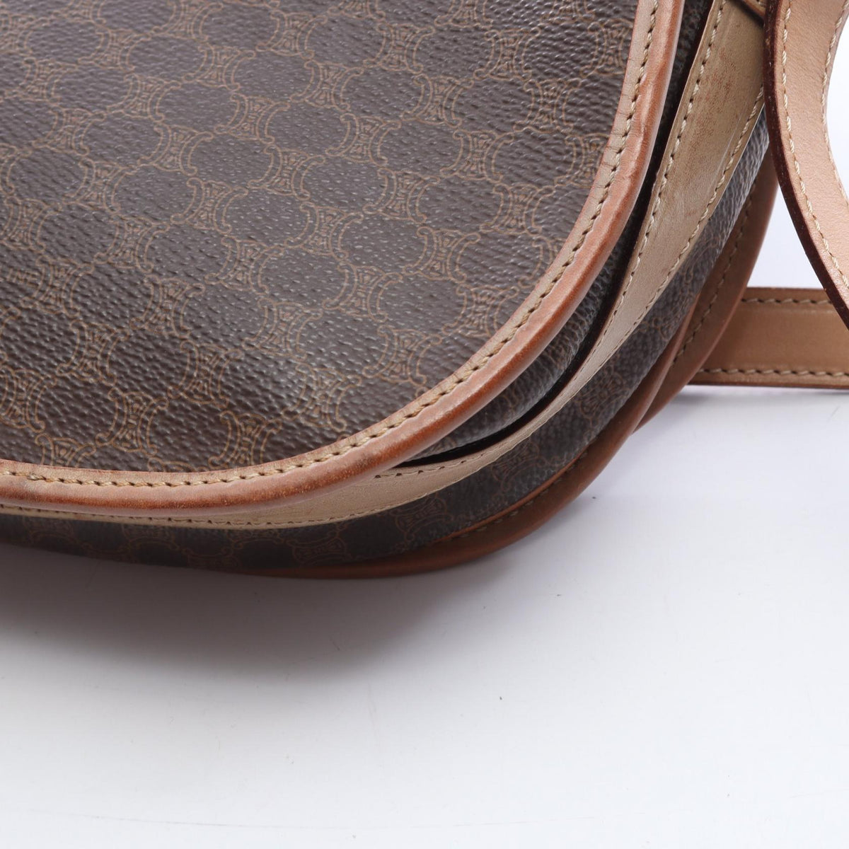 セリーヌ マカダム ショルダーバッグ ブラウン系 ベージュ系 バッグ CELINE