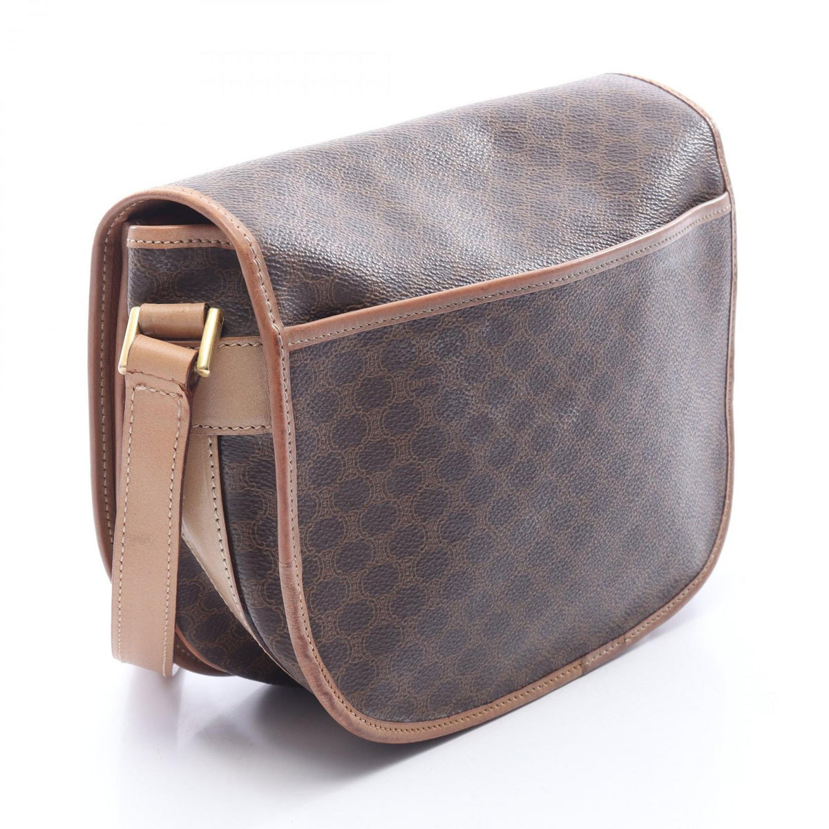 セリーヌ マカダム ショルダーバッグ ブラウン系 ベージュ系 バッグ CELINE