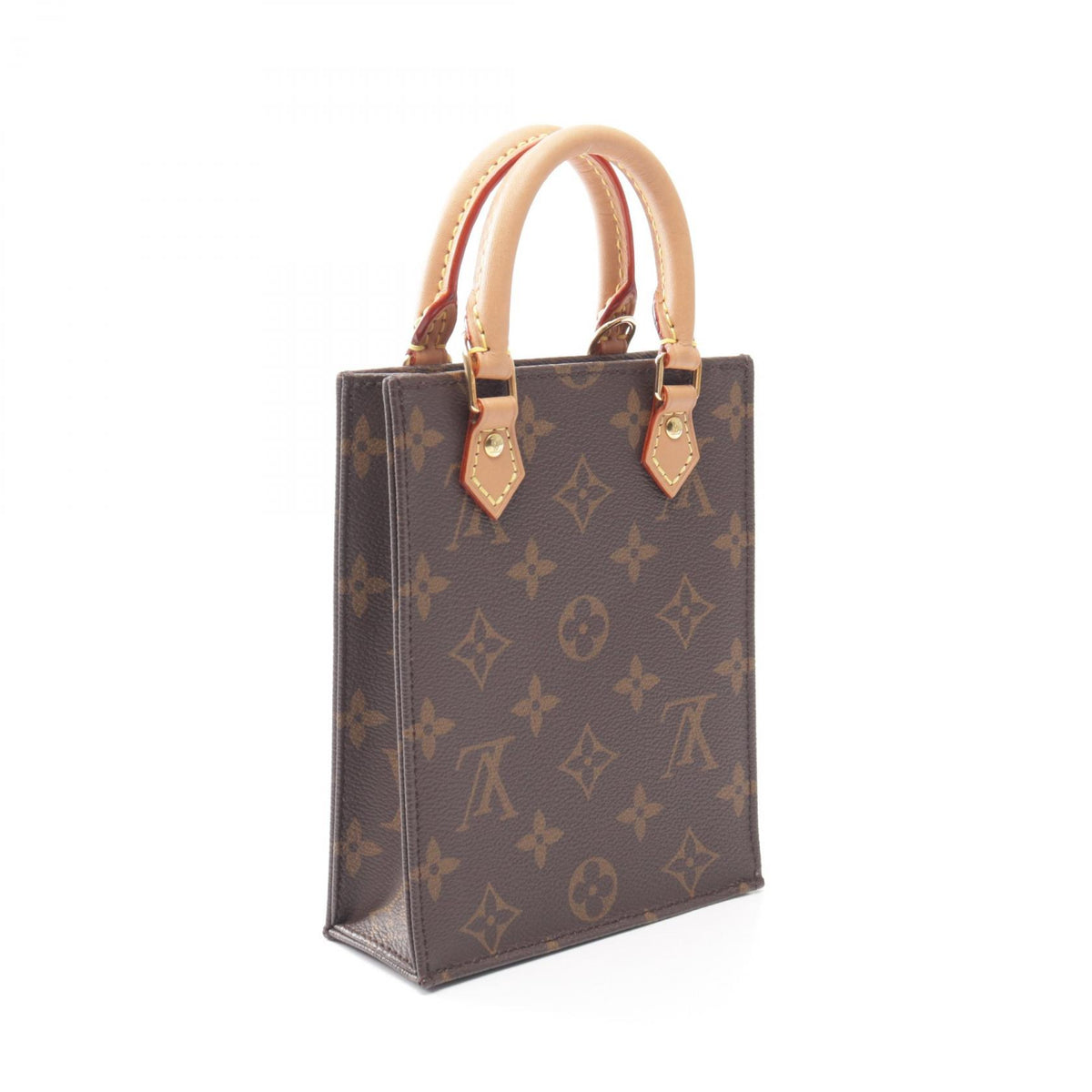 ルイ・ヴィトン プティット サックプラ モノグラム 2WAY ハンドバッグ ブラウン系 バッグ LOUIS VUITTON