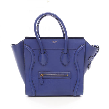 セリーヌ ラゲージ ミニショッパー ハンドバッグ ブルー系 バッグ CELINE