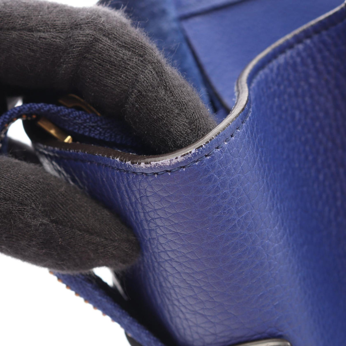 セリーヌ ラゲージ ミニショッパー ハンドバッグ ブルー系 バッグ CELINE