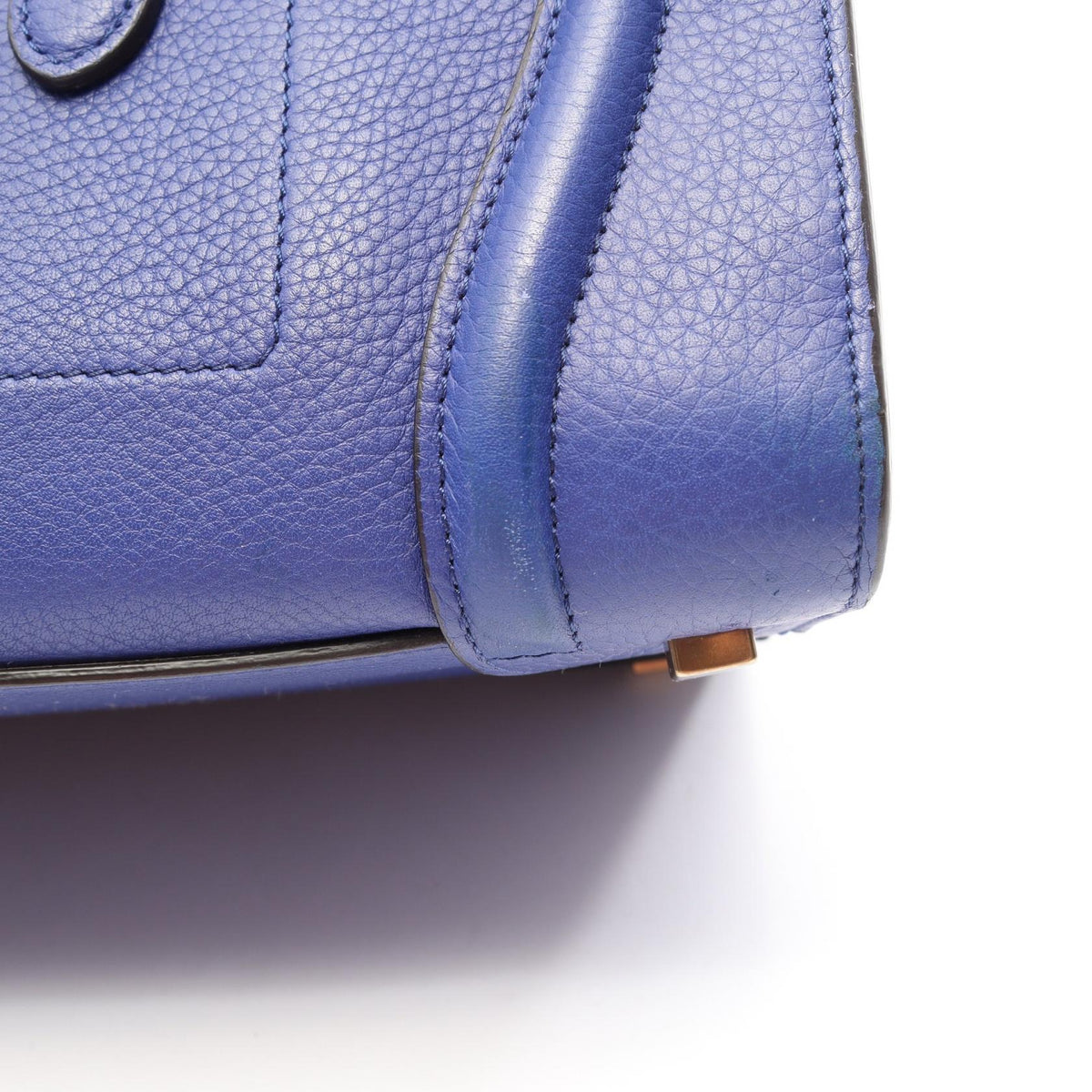 セリーヌ ラゲージ ミニショッパー ハンドバッグ ブルー系 バッグ CELINE