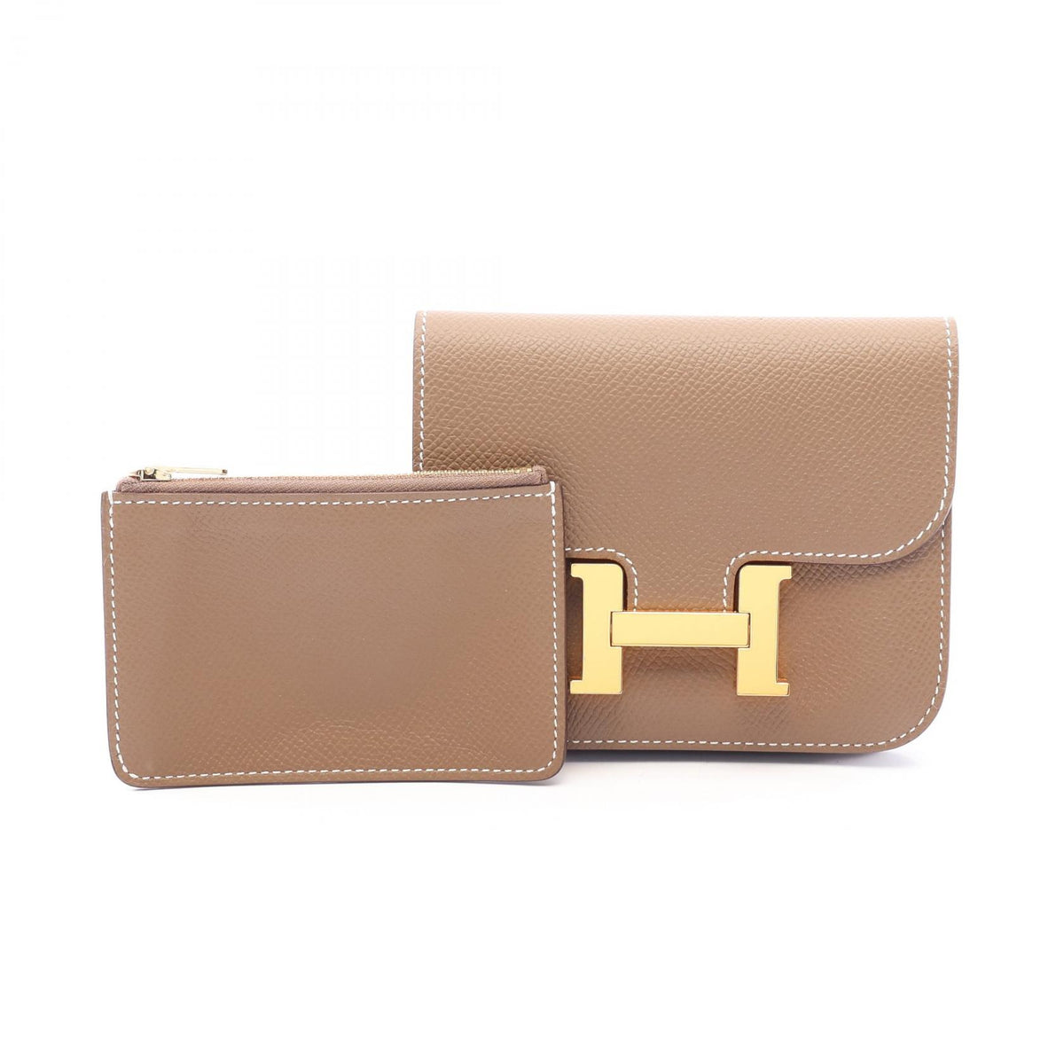 エルメス コンスタンス スリム エトゥープ 二つ折り財布 グレー系 ヴォーエプソン 財布・小物 HERMES