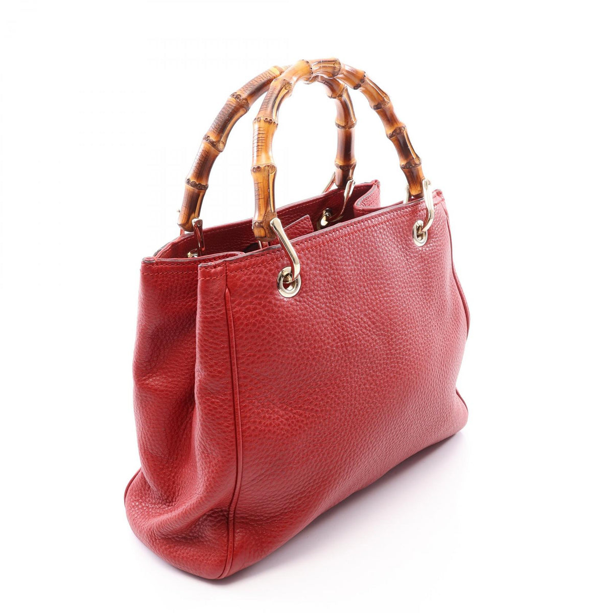 グッチ バンブー ショッパー スモール 2WAY ハンドバッグ レッド系 バッグ GUCCI