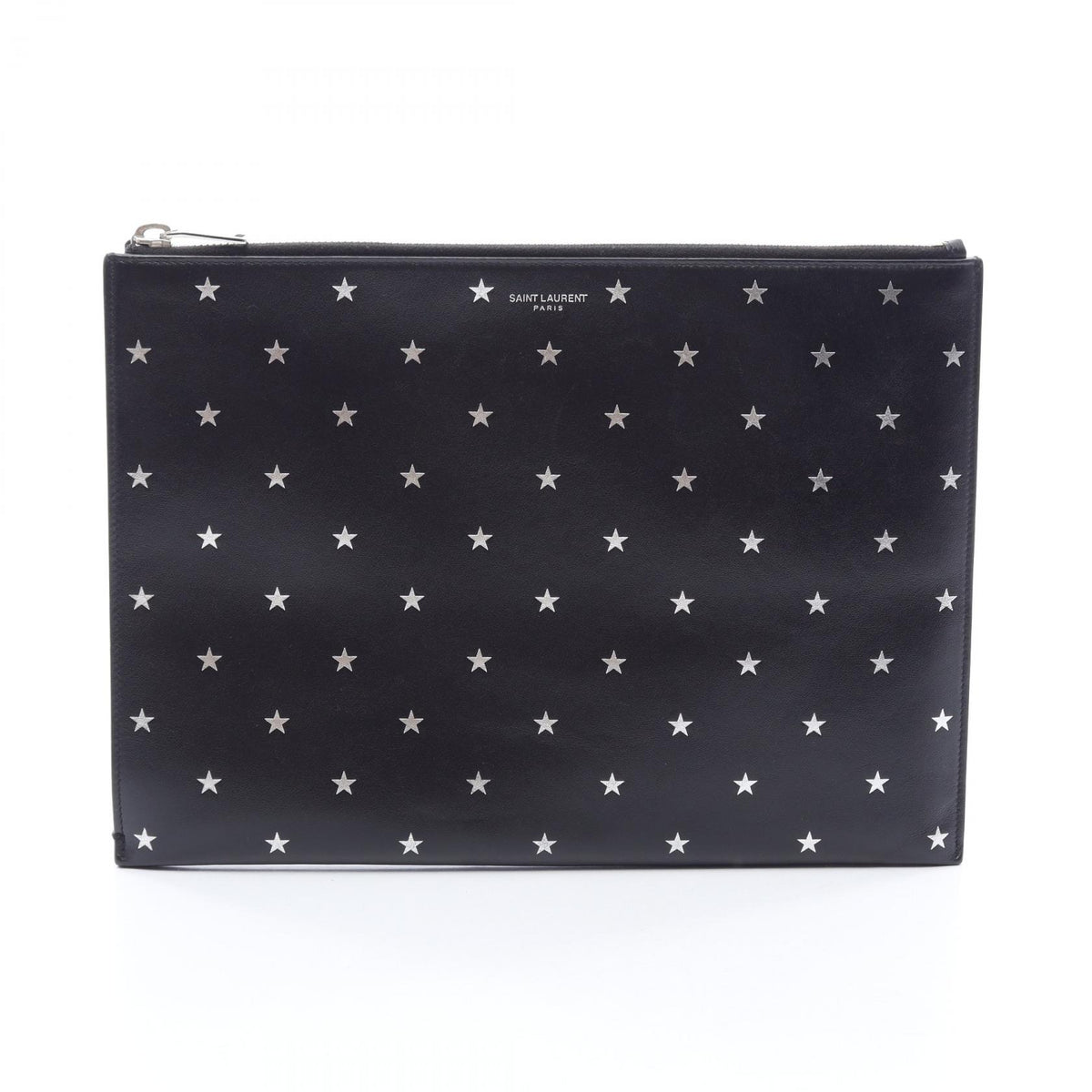 サンローランパリ ミニジップタブレットスリーブ スター セカンドバッグ クラッチバッグ ブラック系 シルバー系 バッグ SAINT LAURENT PARIS