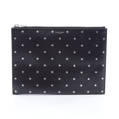 サンローランパリ ミニジップタブレットスリーブ スター セカンドバッグ クラッチバッグ ブラック系 シルバー系 バッグ SAINT LAURENT PARIS