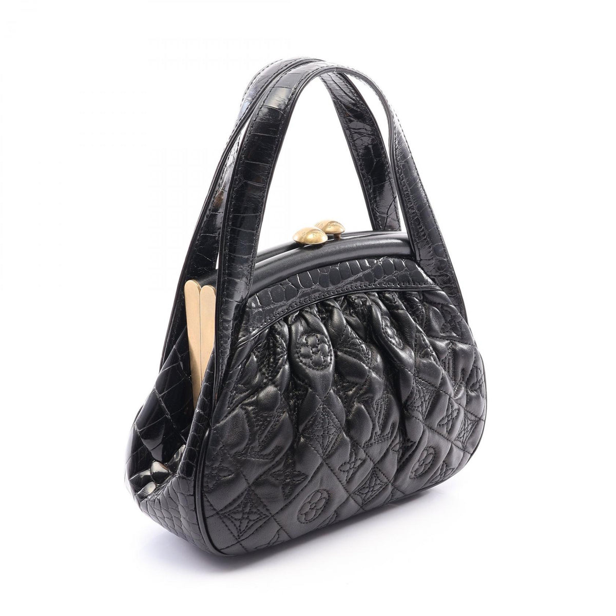 ルイ・ヴィトン サック フェルモワールPM モノグラムヴィエンナ ノワール ハンドバッグ ブラック系 バッグ LOUIS VUITTON