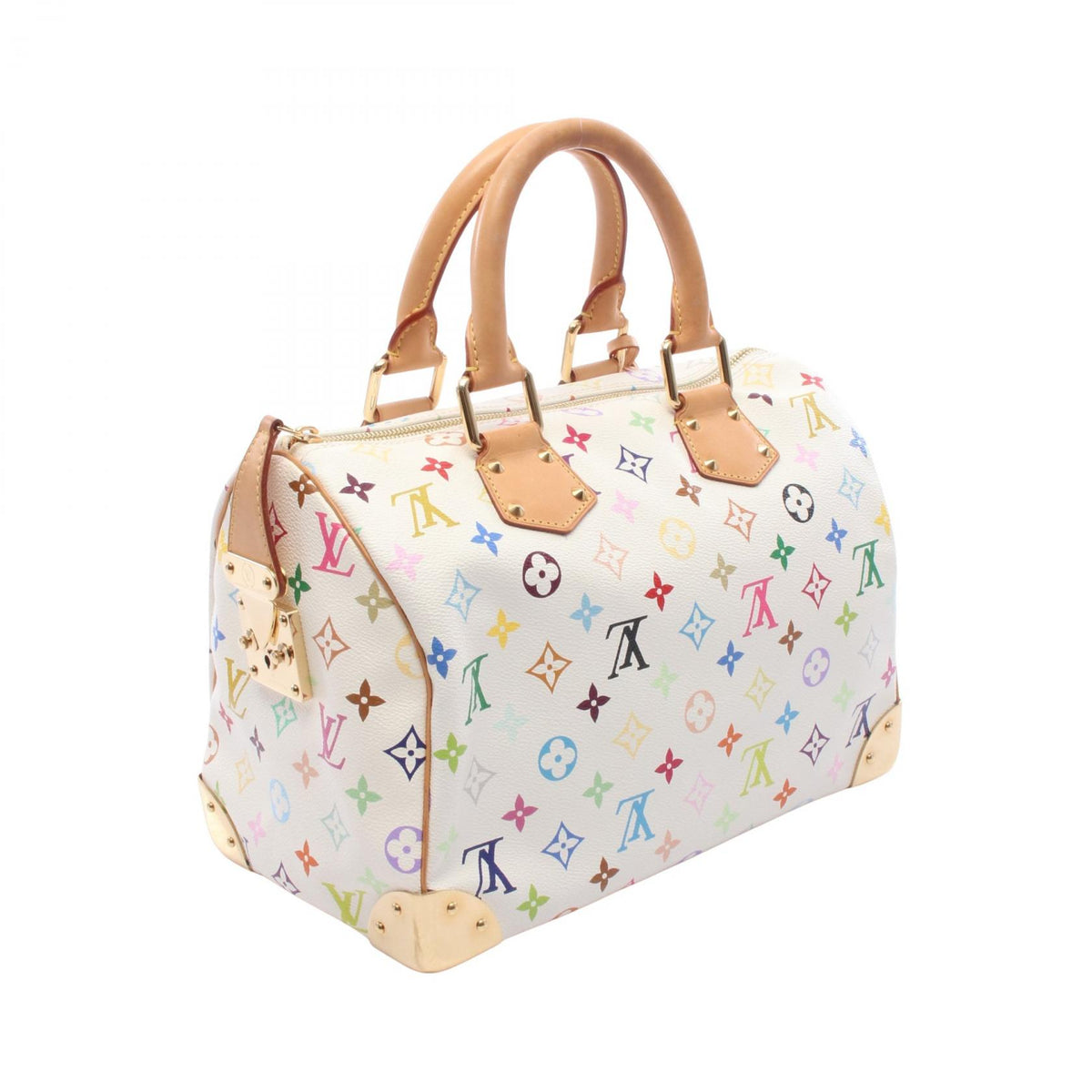 ルイ・ヴィトン スピーディ30 モノグラムマルチカラー ブロン ハンドバッグ ホワイト系 バッグ LOUIS VUITTON