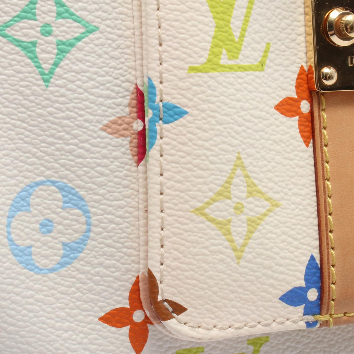 ルイ・ヴィトン スピーディ30 モノグラムマルチカラー ブロン ハンドバッグ ホワイト系 バッグ LOUIS VUITTON