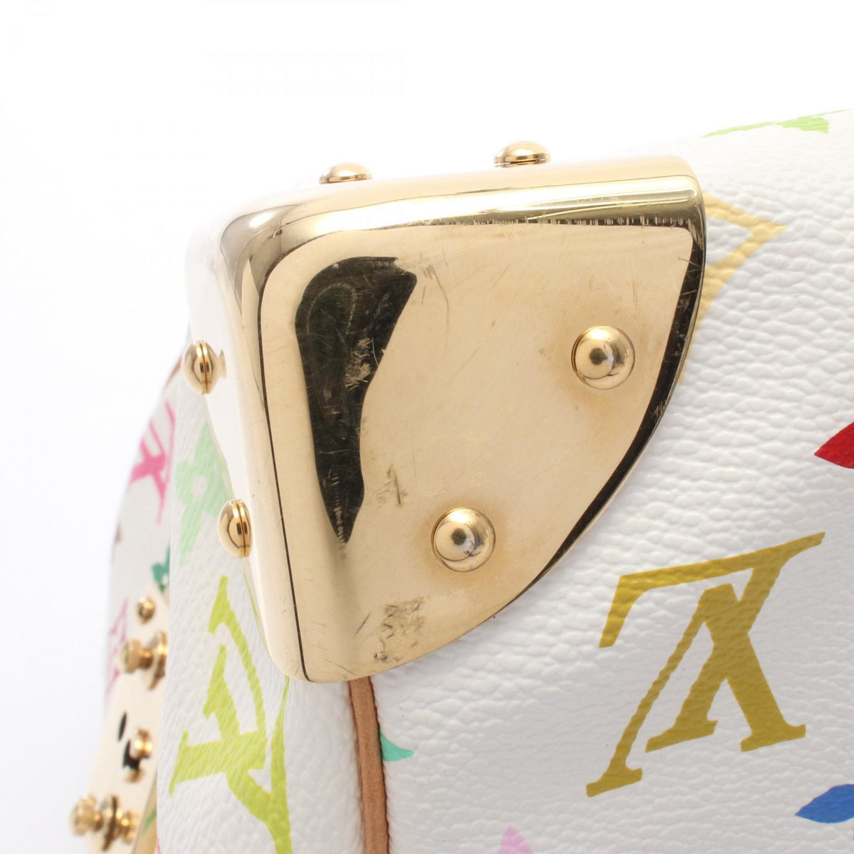 ルイ・ヴィトン スピーディ30 モノグラムマルチカラー ブロン ハンドバッグ ホワイト系 バッグ LOUIS VUITTON