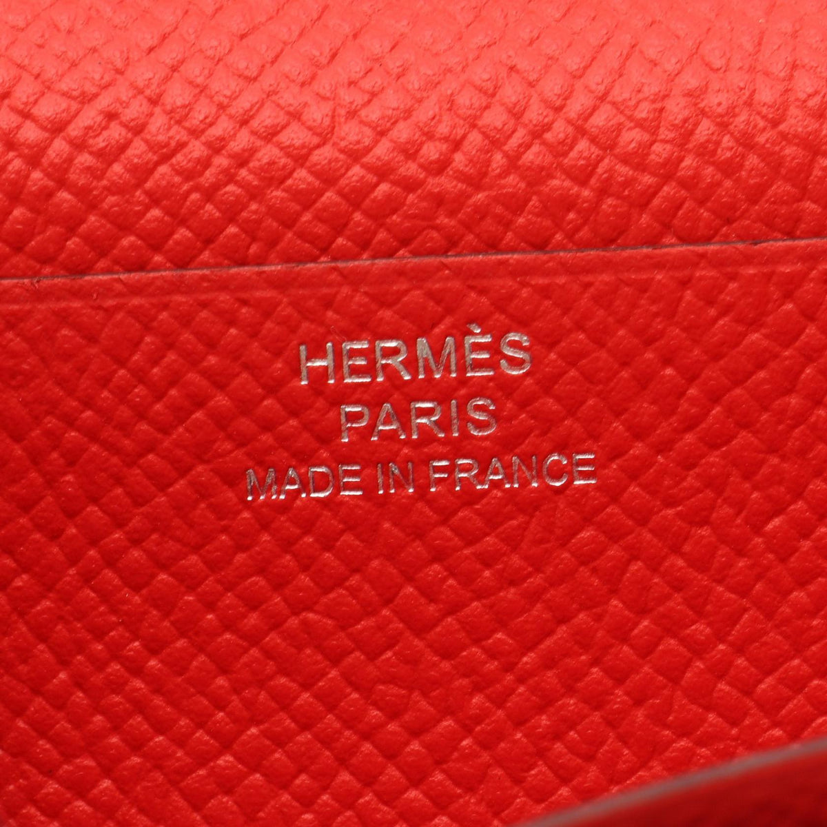 エルメス ベアンスフレ ルージュトマト 二つ折り長財布 レッド系 ヴォーエプソン 財布・小物 HERMES