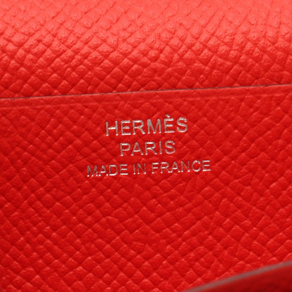 エルメス ベアンスフレ ルージュトマト 二つ折り長財布 レッド系 ヴォーエプソン 財布・小物 HERMES