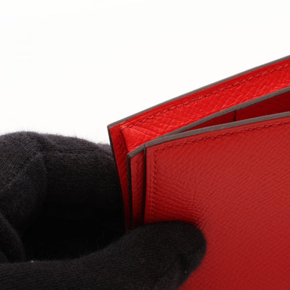 エルメス ベアンスフレ ルージュトマト 二つ折り長財布 レッド系 ヴォーエプソン 財布・小物 HERMES