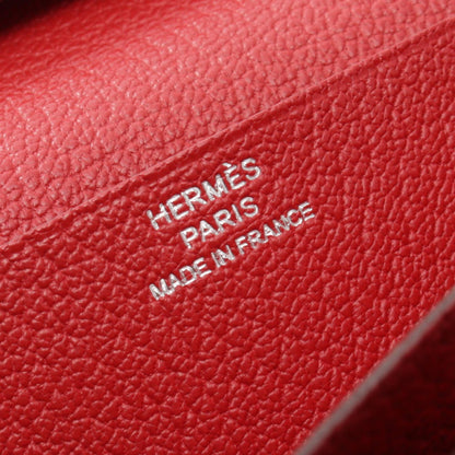エルメス ベアンスフレ ルージュカザック 二つ折り長財布 レッド系 シェーブル 財布・小物 HERMES