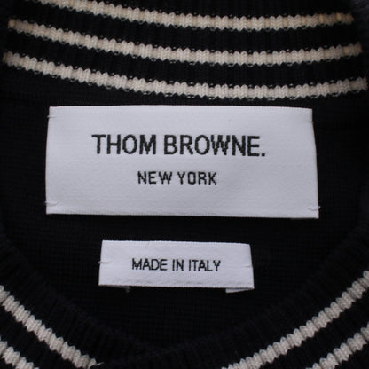 トムブラウン RWBタブ ストライプ カーディガン ネイビー系 ホワイト系 トップス THOM BROWNE