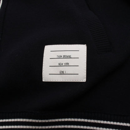 トムブラウン RWBタブ ストライプ カーディガン ネイビー系 ホワイト系 トップス THOM BROWNE