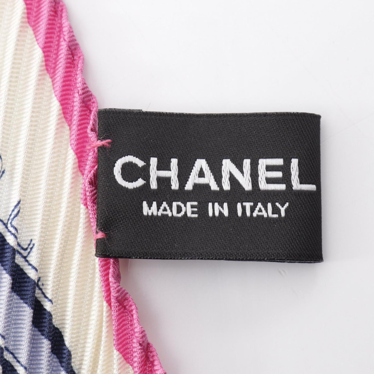 シャネル ココマーク プリーツ スカーフ ブルー系 ピンク系 マルチカラー 財布・小物 CHANEL