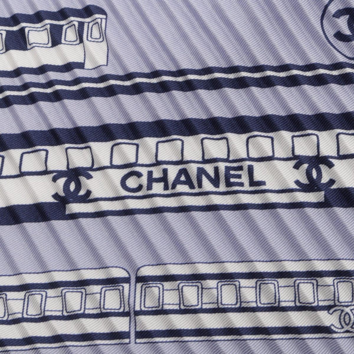 シャネル ココマーク プリーツ スカーフ ブルー系 ピンク系 マルチカラー 財布・小物 CHANEL