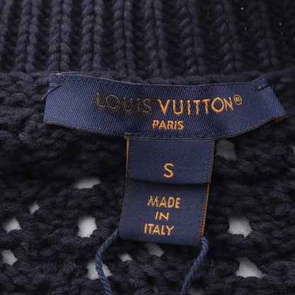 ルイ・ヴィトン クロシェニット クロップド カーディガン ネイビー系 トップス LOUIS VUITTON