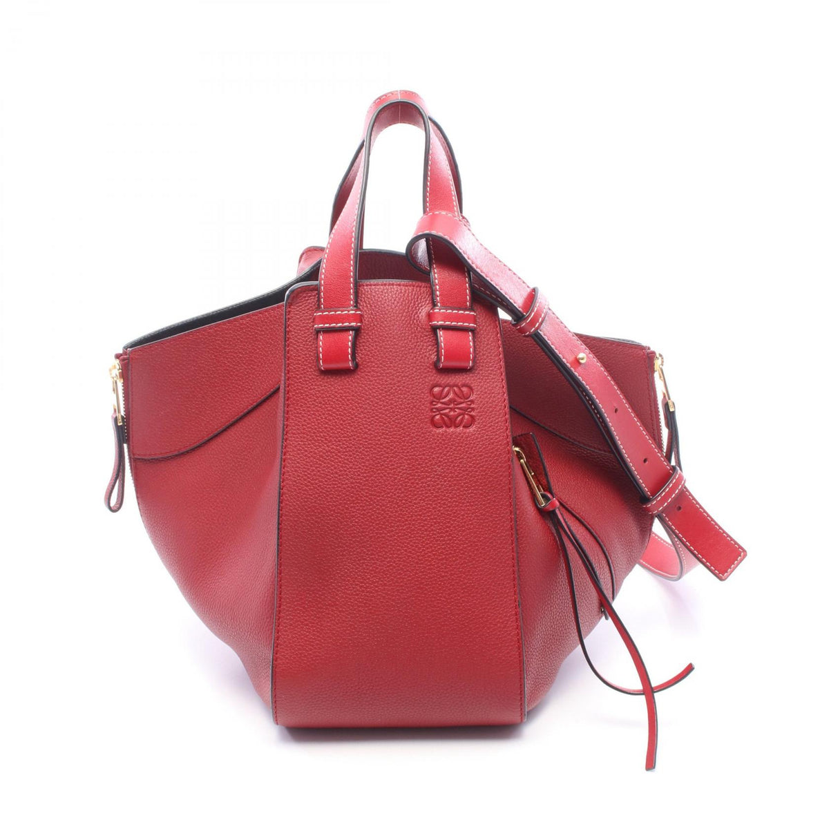 ロエベ ハンモックバッグ スモール 2WAY ハンドバッグ レッド系 バッグ LOEWE