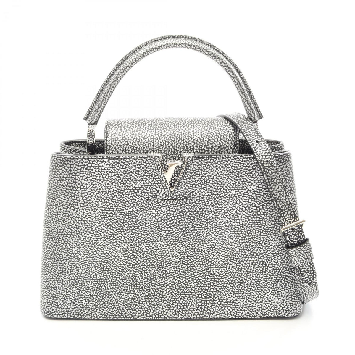 ルイ・ヴィトン カプシーヌMM 2WAY ハンドバッグ シルバー系 シルバー バッグ LOUIS VUITTON