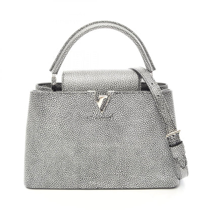 ルイ・ヴィトン カプシーヌMM 2WAY ハンドバッグ シルバー系 シルバー バッグ LOUIS VUITTON