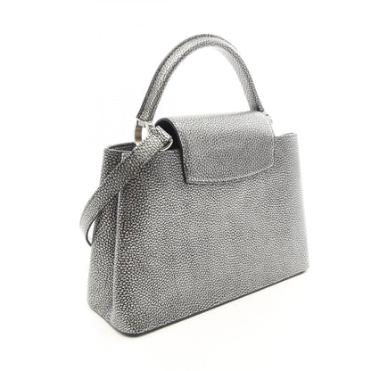 ルイ・ヴィトン カプシーヌMM 2WAY ハンドバッグ シルバー系 シルバー バッグ LOUIS VUITTON