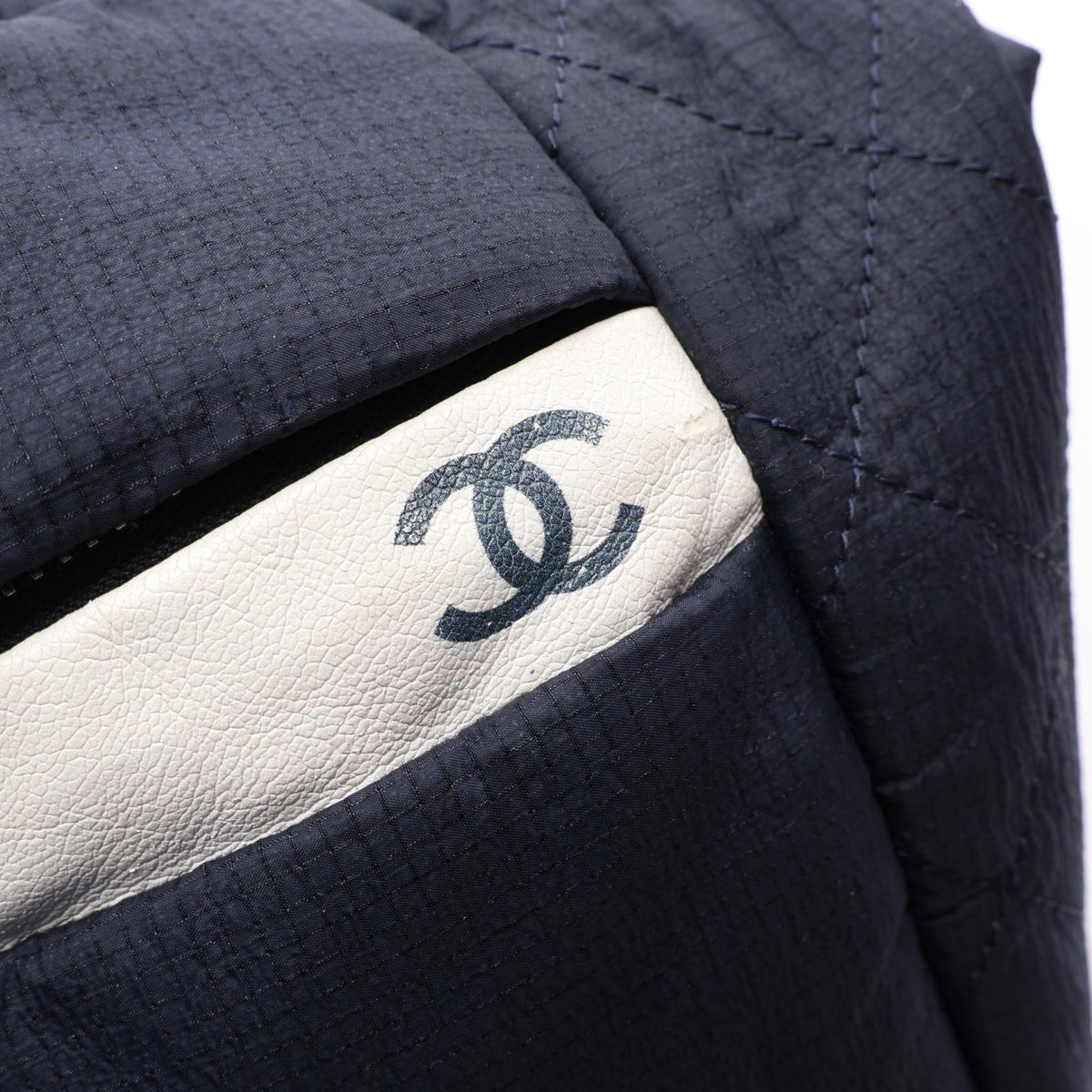 シャネル マトラッセ バックパック リュックサック バックパック ネイビー系 ホワイト系 バッグ CHANEL