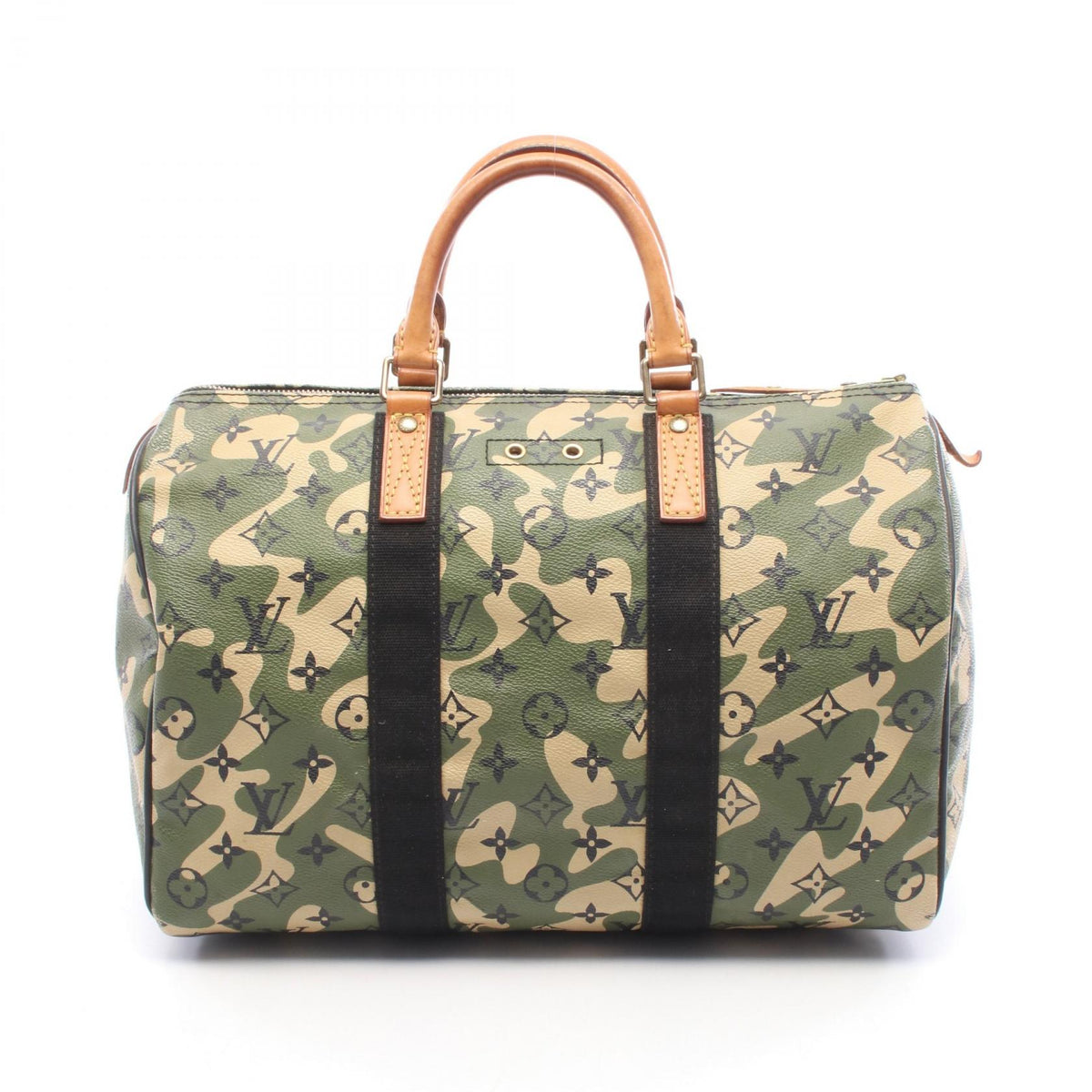 ルイ・ヴィトン LV × TM スピーディ35 モノグラモフラージュ ハンドバッグ カーキ系 ブラウン系 ブラック系 バッグ LOUIS VUITTON